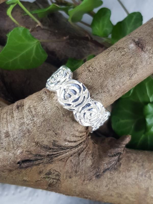 Ring 925Er Silber - Rosen-Reigen von EdlesGeschmeideWelt