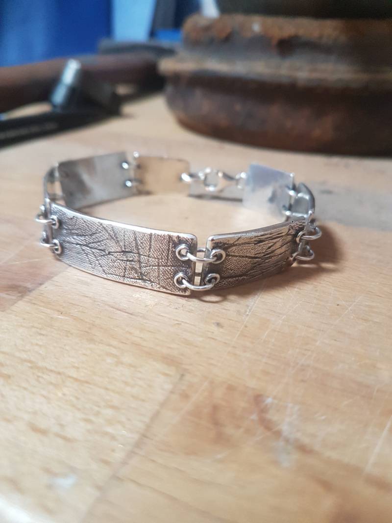 Armband Mit Persönlichen Handlinien in 925 Silber von EdlesVomMeister