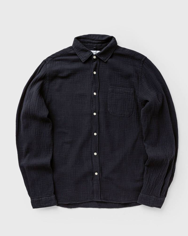 Edmmond Studios SNAP SHIRT men Longsleeves blue in Größe:M von Edmmond Studios