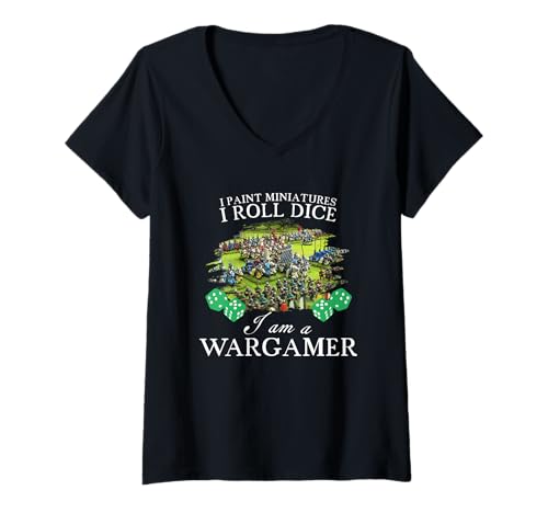 Damen Wargamer T-Shirt mit V-Ausschnitt von EdoGio