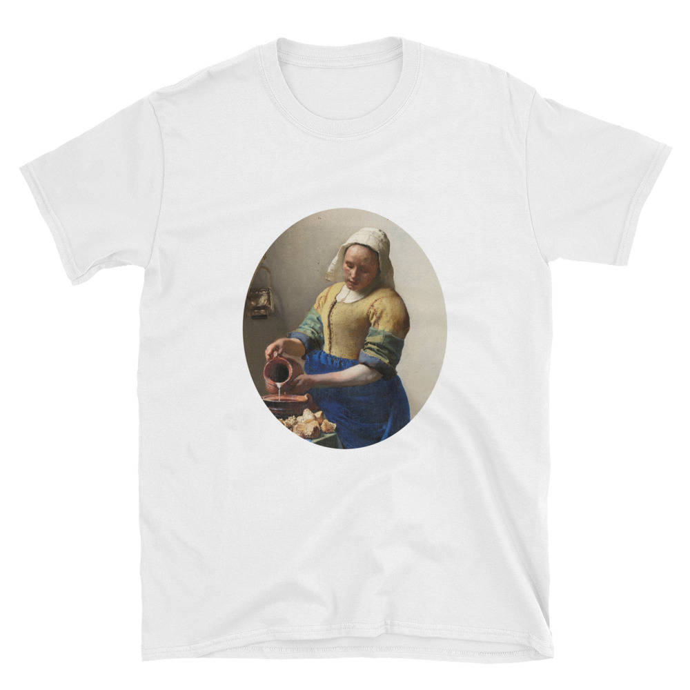 Die Milchmädchen Von Johannes Vermeer 1660 Kurzarm Unisex T-Shirt von EdoWear