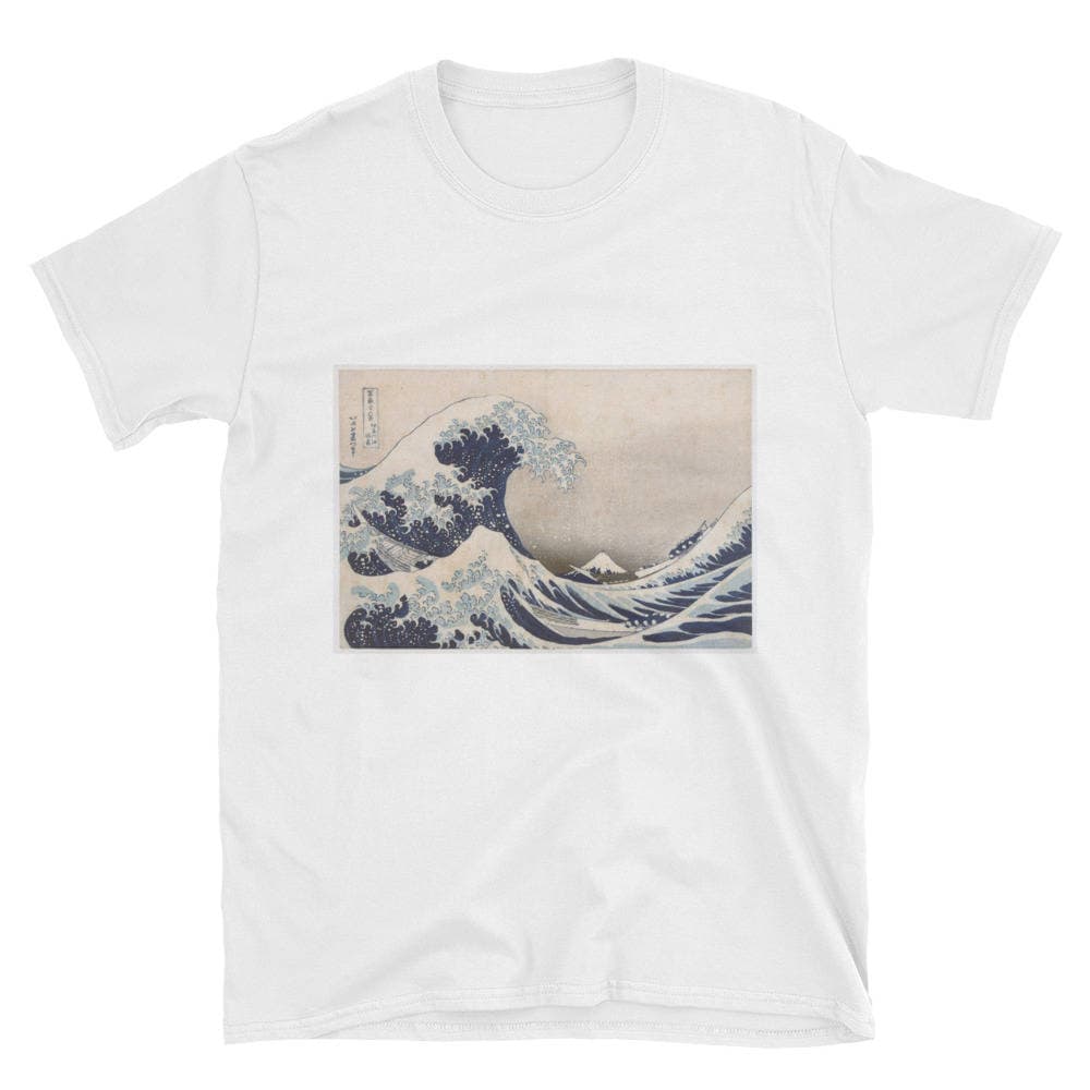 Große Welle Vor Kanagawa Japan Mit Mt. Fuji Von Hokusai Kurzarm Unisex T-Shirt von EdoWear