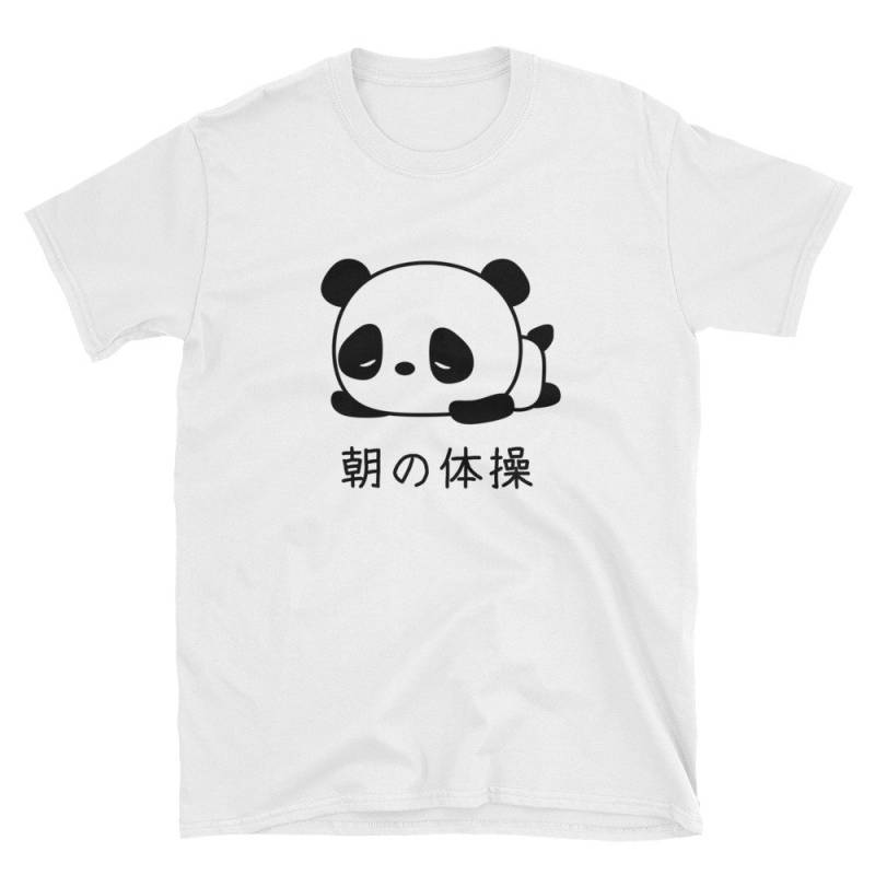 Morgenübung Panda Asa No Taisou Kurzarm Unisex T-Shirt von EdoWear
