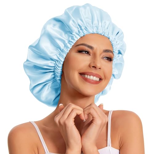 Satinhaube aus Seide, zum Schlafen, für Damen, Seidenhaube für natürliches Haar von Edoneery