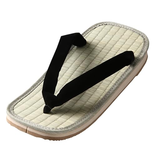 Edoten Igusa Setta Japanese Tatami Zouri Sandalen, schwarz, X-Large von Edoten