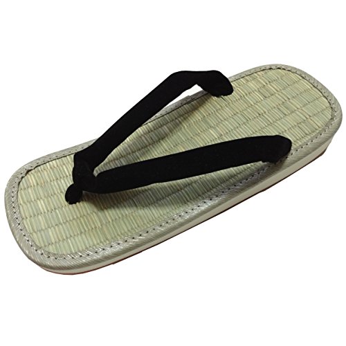Edoten Japan Zouri Sandalen Schwarz Setta Igusa, Schwarz (Ame Gummi), X-Large von Edoten