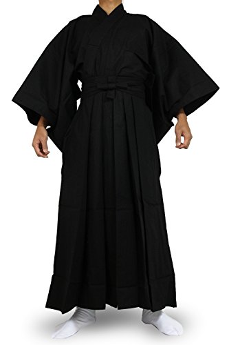 Edoten Japanese Samurai Hakama Uniform 1771BK-BK L von Edoten