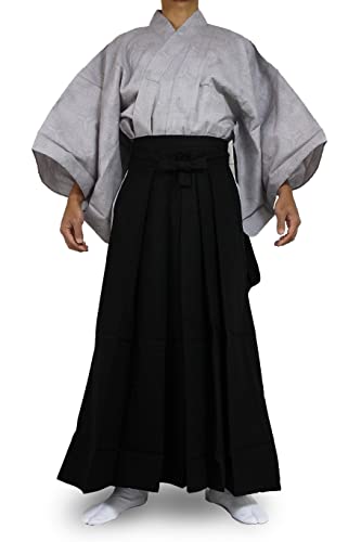 Edoten Japanese Samurai Hakama Uniform 1773GY-BK L von Edoten