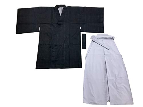 Edoten Japanische Samurai-Hakama-Uniform NVSHIMA-GY M, Hkmsynvgy3, Medium von Edoten