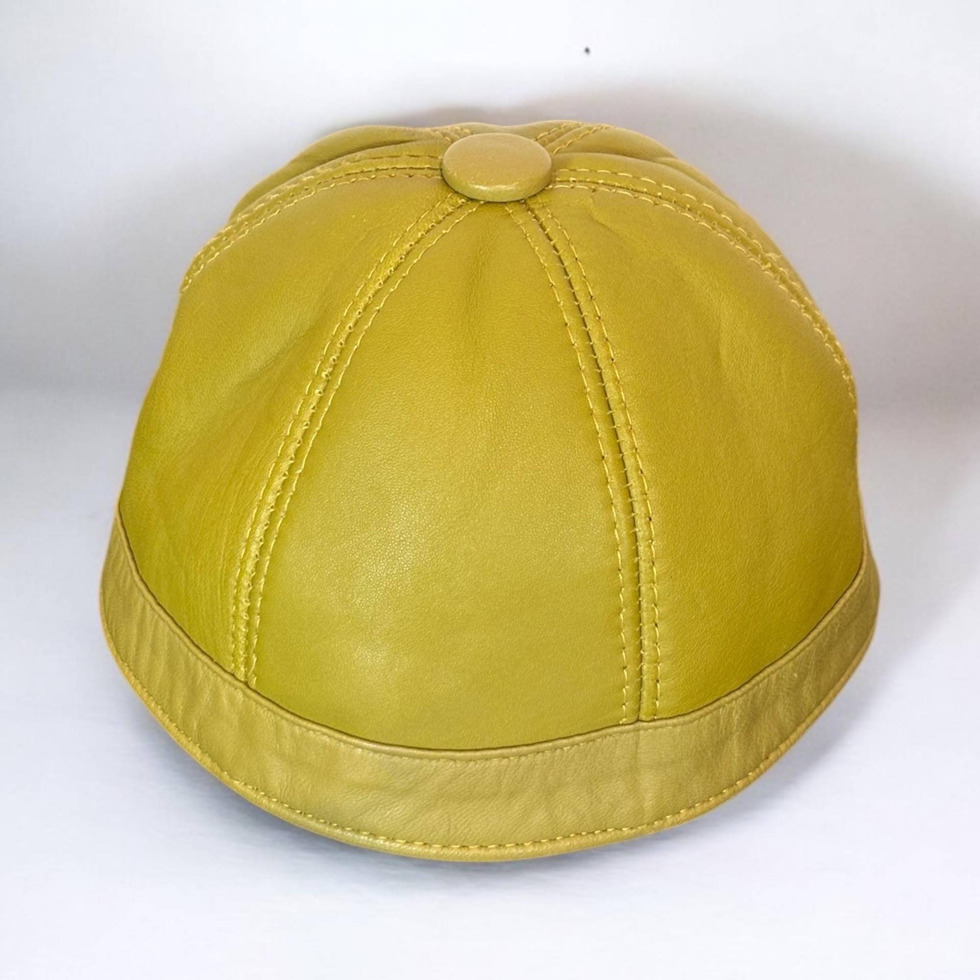 Echte Leder Docker Mütze, Seemannsmütze, Schaffell, Unisex Mütze, Skull Cap, Verstellbare Kappe, Dockerkappe, Hut, Beanie, Schädelkappe S/M von EdsHandwerk