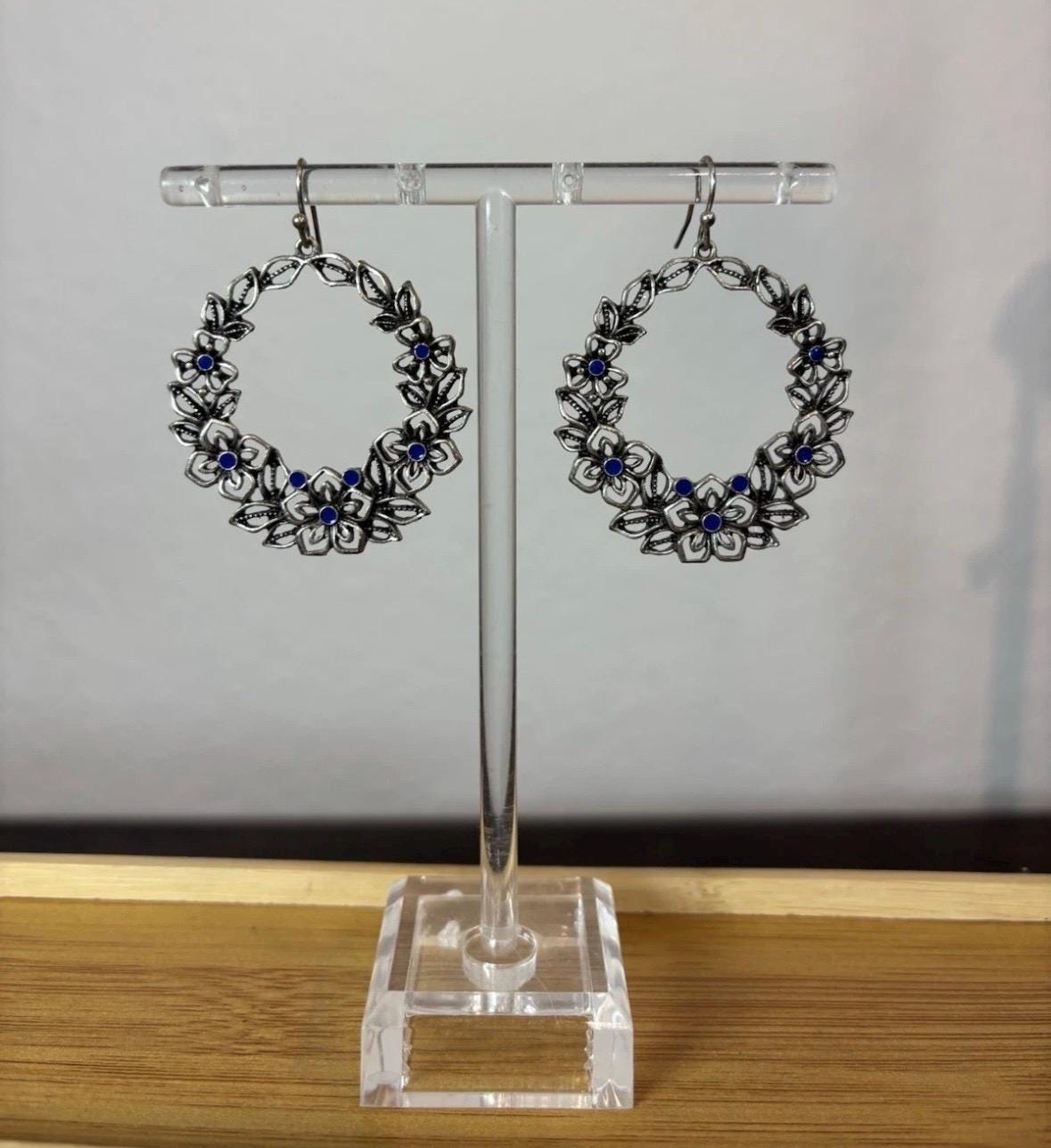 Handgemacht Boho Blatt Blumen Ohrring, Edelstahl Ohrringe, Blumen, Bohemian Schmuck, Ethno Creolen, Boho, Handarbeit Vintage Daisy von EdsHandwerk