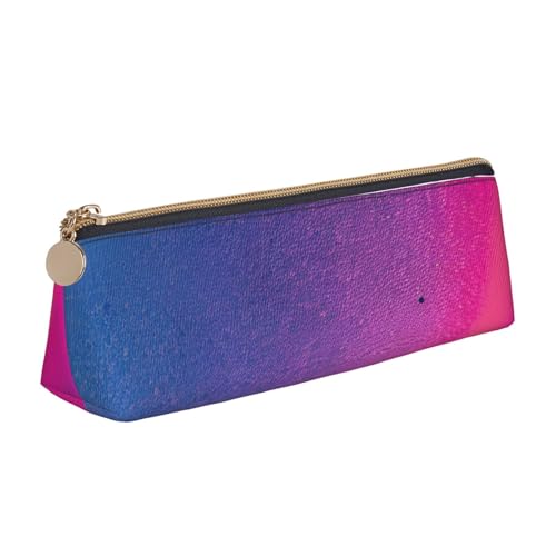 EdsfFehs Federmäppchen aus Leder mit abstraktem geometrischem Druck, dreieckige Schreibwaren-Aufbewahrungstasche, einfach und modisch von EdsfFehs