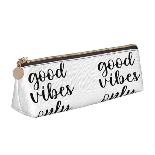 EdsfFehs Federmäppchen aus Leder mit alphabetischem Rechtschreibdruck, dreieckige Schreibwaren-Aufbewahrungstasche, einfach und modisch von EdsfFehs