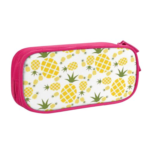 EdsfFehs Federmäppchen mit großem Fassungsvermögen, Ananas, bedruckt, doppellagig, mit Reißverschluss, mehrere Fächer, tragbar, rose, Einheitsgröße, Schulranzen-Set EdsfFehs Federmäppchen mit großem Fassungsvermögen, Ananas, bedruckt, doppellagig, mit Reißverschluss, mehrere Fächer, tragbar, rose, Einheitsgröße, Schulranzen-Set von EdsfFehs