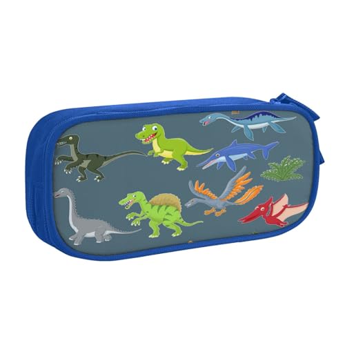 EdsfFehs Federmäppchen mit großem Fassungsvermögen, Cartoon-Dinosaurier-Bilder, doppellagig, Reißverschluss, mehrere Fächer, tragbar, blau, Einheitsgröße, Schulranzen-Set EdsfFehs Federmäppchen mit großem Fassungsvermögen, Cartoon-Dinosaurier-Bilder, doppellagig, Reißverschluss, mehrere Fächer, tragbar, blau, Einheitsgröße, Schulranzen-Set von EdsfFehs