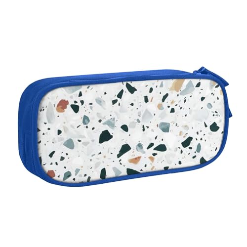 EdsfFehs Federmäppchen mit großem Fassungsvermögen, Terrazzo-Marmor, Pastelldruck, doppellagig, Reißverschluss, mehrere Fächer, tragbar, blau, Einheitsgröße, Schulranzen-Set EdsfFehs Federmäppchen mit großem Fassungsvermögen, Terrazzo-Marmor, Pastelldruck, doppellagig, Reißverschluss, mehrere Fächer, tragbar, blau, Einheitsgröße, Schulranzen-Set von EdsfFehs