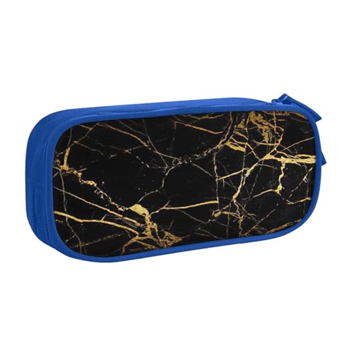 EdsfFehs Federmäppchen mit großem Fassungsvermögen, gold/schwarz, Tapetendruck, doppellagig, mit Reißverschluss, mehrere Fächer, tragbar, blau, Einheitsgröße, Schulranzen-Set EdsfFehs Federmäppchen mit großem Fassungsvermögen, gold/schwarz, Tapetendruck, doppellagig, mit Reißverschluss, mehrere Fächer, tragbar, blau, Einheitsgröße, Schulranzen-Set von EdsfFehs