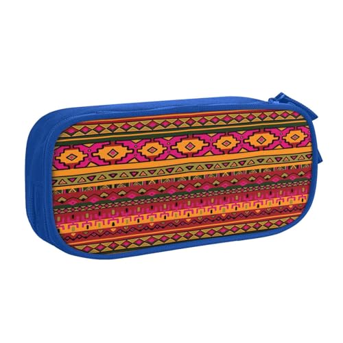 EdsfFehs Federmäppchen mit großem Fassungsvermögen, mexikanischer Volkskunst, Boho-Druck, doppellagig, Reißverschluss, mehrere Fächer, tragbar, blau, Einheitsgröße, Schulranzen-Set EdsfFehs Federmäppchen mit großem Fassungsvermögen, mexikanischer Volkskunst, Boho-Druck, doppellagig, Reißverschluss, mehrere Fächer, tragbar, blau, Einheitsgröße, Schulranzen-Set von EdsfFehs