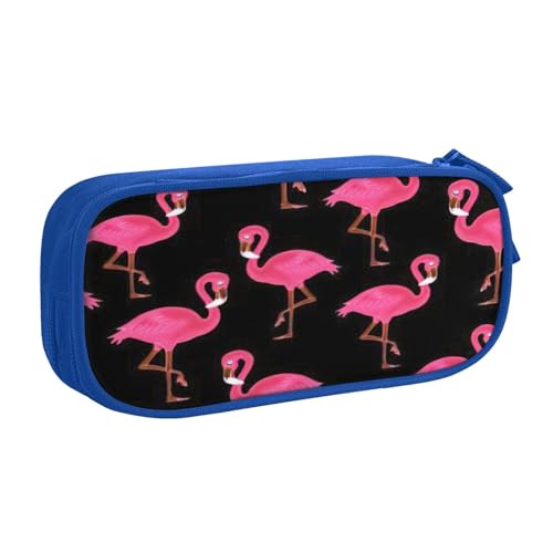 EdsfFehs Federmäppchen mit großem Fassungsvermögen, niedlicher rosa Flamingodruck, doppellagig, mit Reißverschluss, mehrere Fächer, tragbar, blau, Einheitsgröße, Schulranzen-Set EdsfFehs Federmäppchen mit großem Fassungsvermögen, niedlicher rosa Flamingodruck, doppellagig, mit Reißverschluss, mehrere Fächer, tragbar, blau, Einheitsgröße, Schulranzen-Set von EdsfFehs
