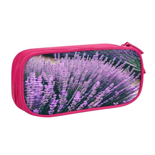 EdsfFehs Federmäppchen mit großem Fassungsvermögen, violetter Lavendel-Druck, doppellagig, mit Reißverschluss, mehrere Fächer, tragbar, rose, Einheitsgröße, Schulranzen-Set EdsfFehs Federmäppchen mit großem Fassungsvermögen, violetter Lavendel-Druck, doppellagig, mit Reißverschluss, mehrere Fächer, tragbar, rose, Einheitsgröße, Schulranzen-Set von EdsfFehs