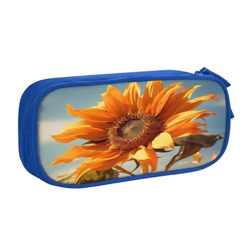 EdsfFehs Großes Fassungsvermögen, schöner Sonnenblumen-Druck, doppellagig, Reißverschluss, mehrere Fächer, tragbar, blau, Einheitsgröße, Schulranzen-Set EdsfFehs Großes Fassungsvermögen, schöner Sonnenblumen-Druck, doppellagig, Reißverschluss, mehrere Fächer, tragbar, blau, Einheitsgröße, Schulranzen-Set von EdsfFehs