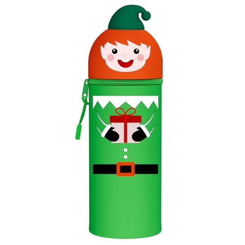 EduPlayte 2 in 1 Silicon Federmäppchen - Weihnachten Kawaii mäppchen Elf +12 Klatschringe + Anspitzer + Lesezeichen- Tischstifthalter, Reißverschluss, Schulbedarf, Mädchen Jungen EduPlayte 2 in 1 Silicon Federmäppchen - Weihnachten Kawaii mäppchen Elf +12 Klatschringe + Anspitzer + Lesezeichen- Tischstifthalter, Reißverschluss, Schulbedarf, Mädchen Jungen von EduPlayte