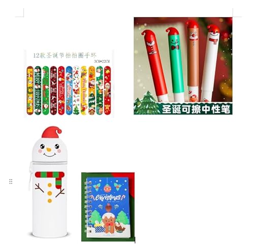 EduPlayte 2 in 1 Silicon Federmäppchen - Weihnachten Kawaii mäppchen Schneemann + 12 Klatschringe + 4 Radierstifte + Ringbuch, Tischstifthalter, Stiftetasche Buntstifte Schulbedarf, Mädchen Jungen EduPlayte 2 in 1 Silicon Federmäppchen - Weihnachten Kawaii mäppchen Schneemann + 12 Klatschringe + 4 Radierstifte + Ringbuch, Tischstifthalter, Stiftetasche Buntstifte Schulbedarf, Mädchen Jungen von EduPlayte