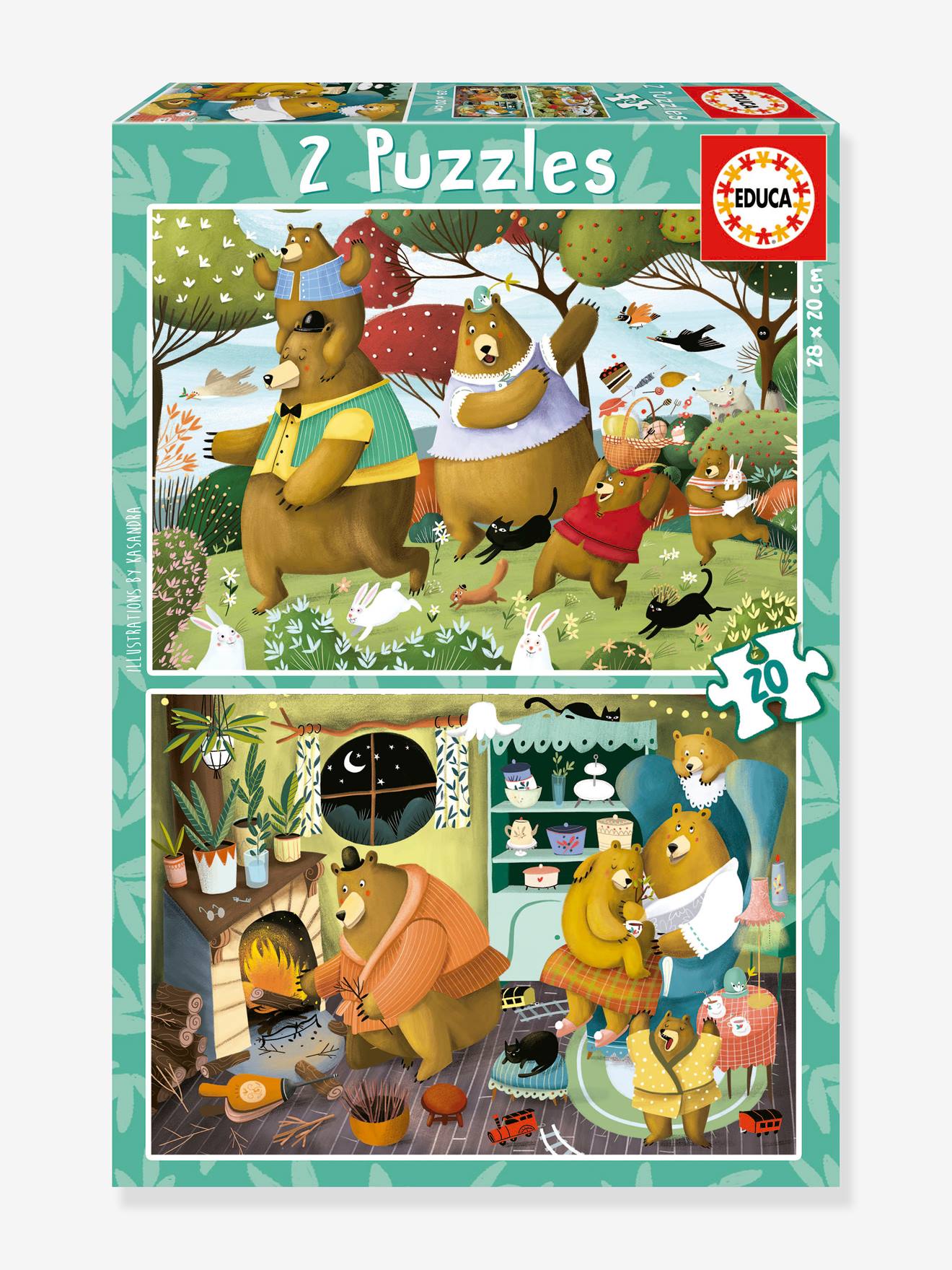 2 Kinder Puzzles Geschichten aus dem Wald EDUCA von Educa