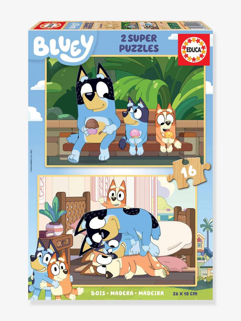 2er-Set Kinder Holz-Puzzles BLUEY EDUCA von Educa