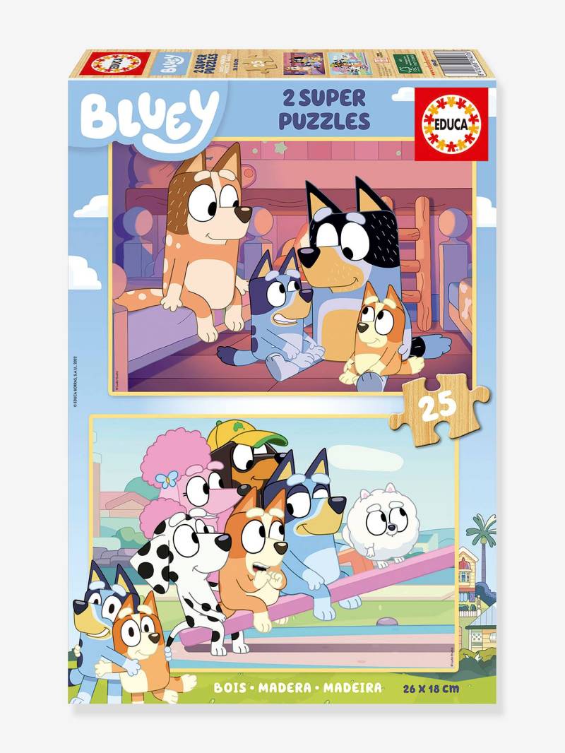 2er-Set Kinder Holz-Puzzles Bluey EDUCA von Educa