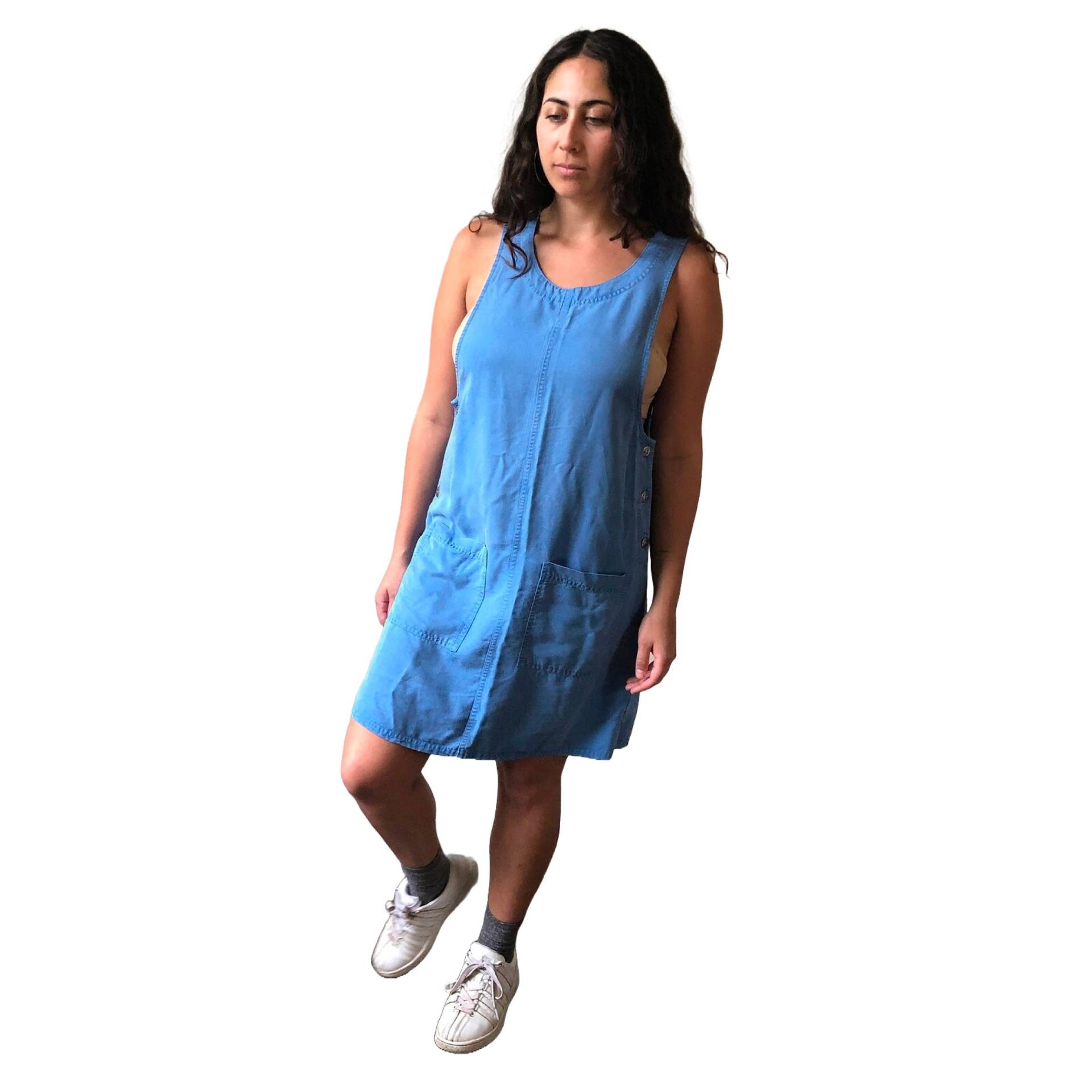 Vintage Baby Blau Overall Kleid Mit Taschen/Tank Schürze Mini Simple Summer Shift Vintage Baby Blau Overall Kleid Mit Taschen/Tank Schürze Mini Simple Summer Shift von EducationIsPRICELESS