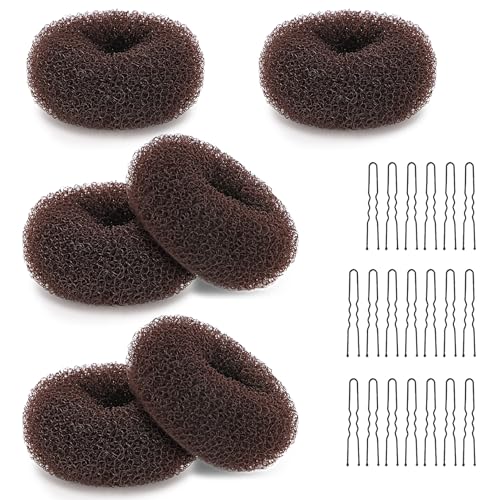 Eduftis Haarknotenmacher, Duttmacher für Mädchen, Haarknoten, Haarteil, französisches Haarknoten-Zubehör für Frauen, Teenager-Donut-Haarknotenmacher, Haarnetz, vielseitiger Haarschmuck für alle von Eduftis