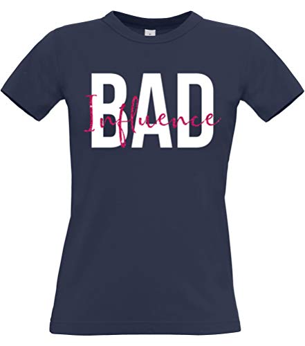 Edward Sinclair Bad Influence Damen-T-Shirt Gr. M, navy von Edward Sinclair