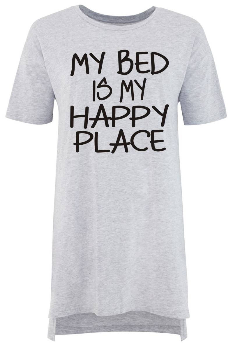 My Bed Is Happy Place Damen Oversized Pj/Pyjama T-Shirt von EdwardSinclair