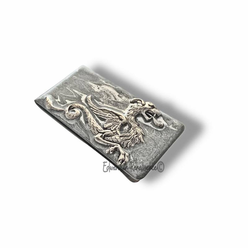 Antike Silber Drachen Geldspange Personalisierte Emaille Geldspange Antike Silber Drachen Geldspange Personalisierte Emaille Geldspange von EdwardianRenaissance