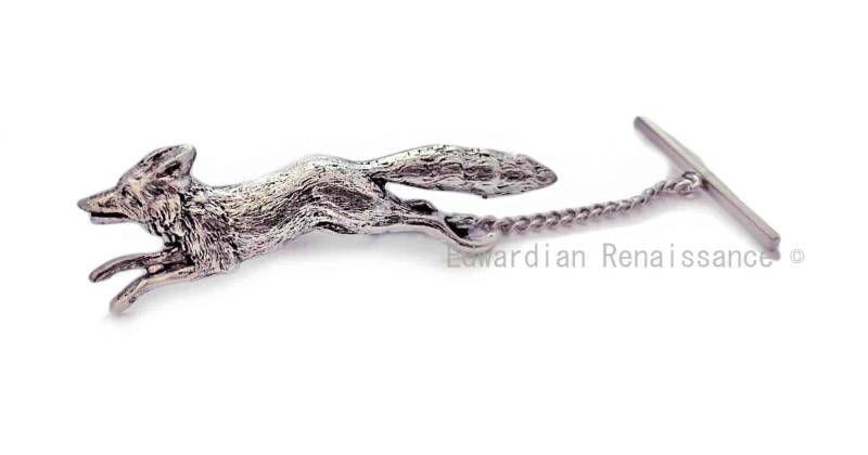 Antike Silber Fuchs Krawattennadel von EdwardianRenaissance