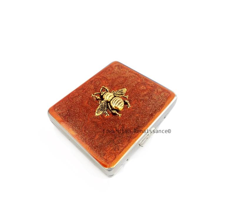 Bee Pillendose Kupfer Und Emaille, Wochenplaner Mit Spiegel von EdwardianRenaissance