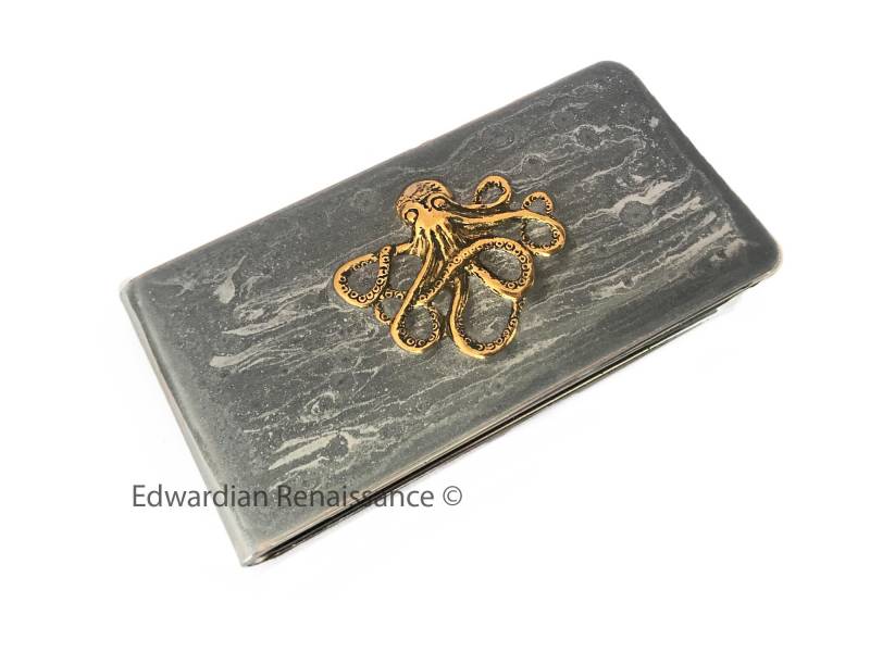 Oktopus Geldklammer Handbemalte Emaille Oktopus Geldklammer Handbemalte Emaille von EdwardianRenaissance