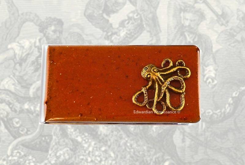 Oktopus Geldklammer Handbemaltes Kupfer Emaille Oktopus Geldklammer Handbemaltes Kupfer Emaille von EdwardianRenaissance
