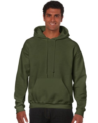Gildan Heavy Blend Erwachsenen Kapuzen-Sweatshirt 18500 M, Military Green von Edwards