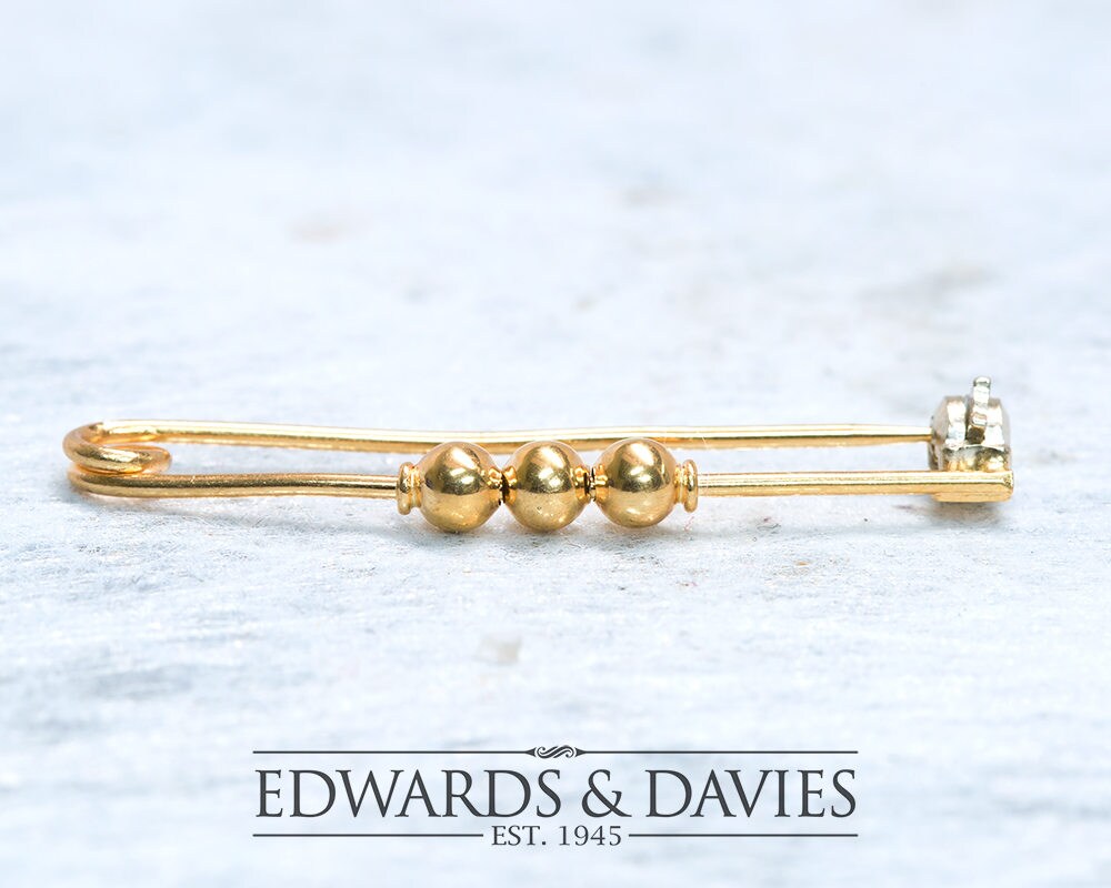 Goldkugeln Pin Brosche | Kugel Gold Lapel Antiker Schmuck Antike Antik Goldkugel von EdwardsandDavies
