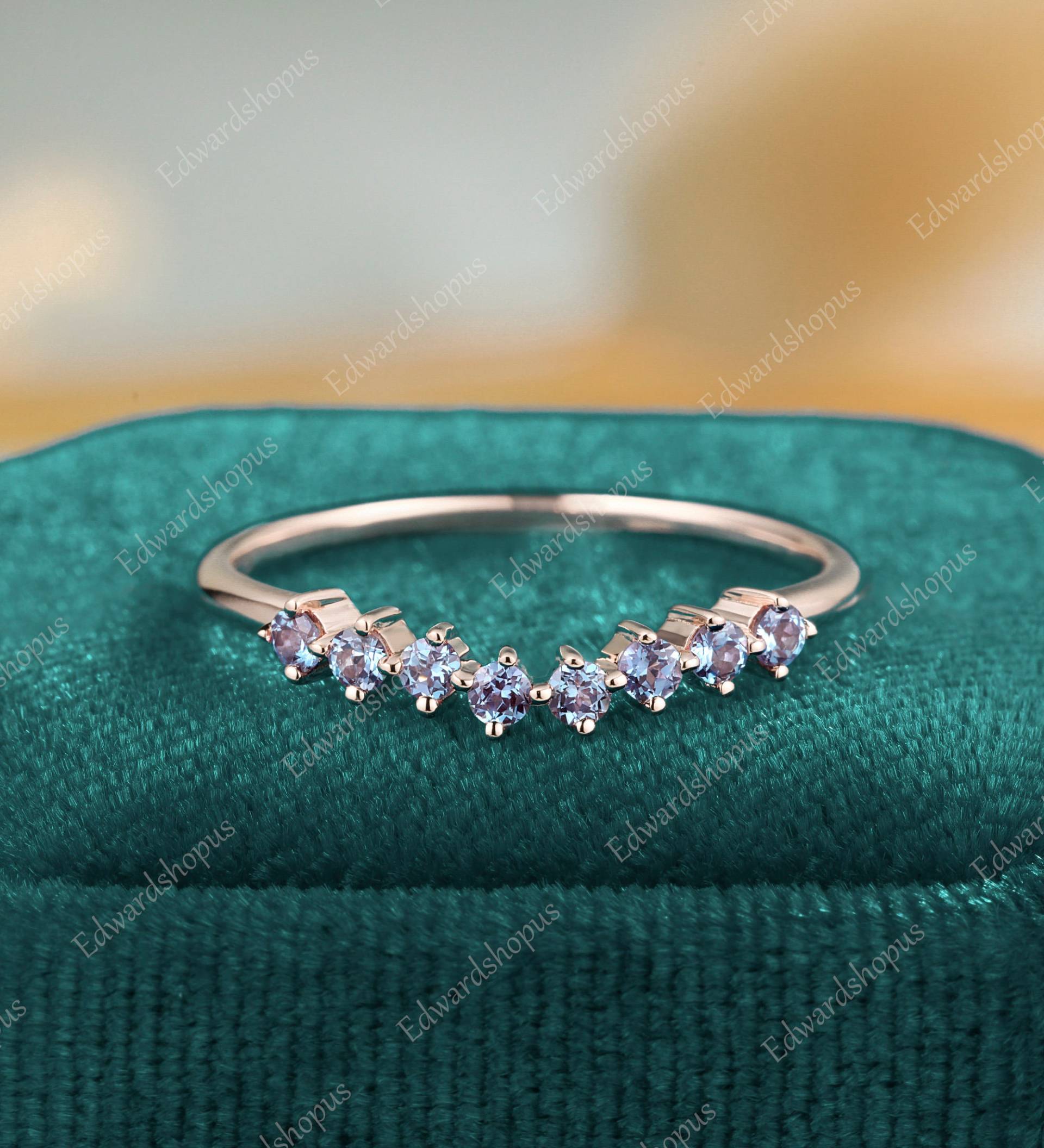 Geschwungener Trauring Für Frauen Vintage Halbe Ewigkeit Rosegold Hochzeit Brautschmuck Jahrestag Geschenk Sie von Edwardshopus