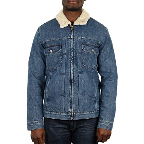 Edwin Jagger Herren Panhead Zip Jacket Jeansjacke, Blau (Mid Stone F8md), S von Edwin Jagger