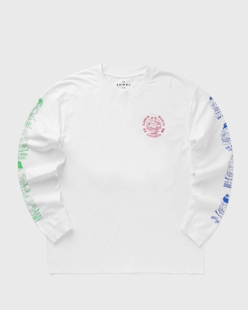Edwin Music Channel TS LS men Longsleeves white in Größe:L von Edwin