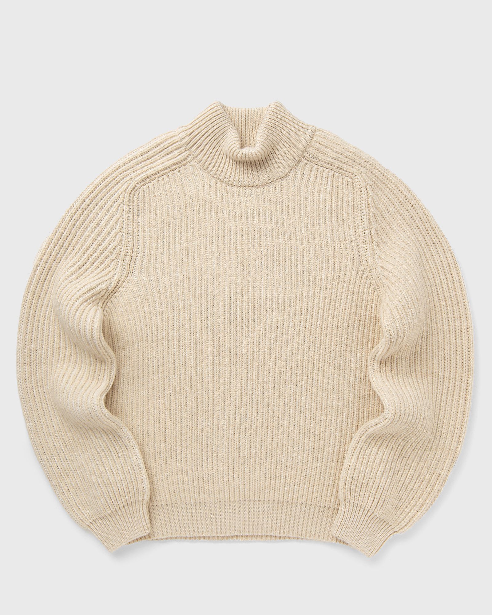 Edwin Roni High Collar Sweater men Pullovers beige in Größe:M Edwin Roni High Collar Sweater men Pullovers beige in Größe:M von Edwin