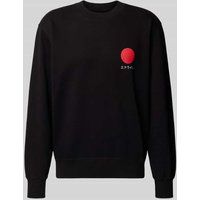 Edwin Sweatshirt mit Motiv-Print Modell 'JAPANESE SUN' in Black, Größe XXL von Edwin