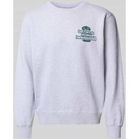 Edwin Sweatshirt mit Statement-Print Modell 'TAKUNI' in Hellgrau Melange, Größe XL von Edwin