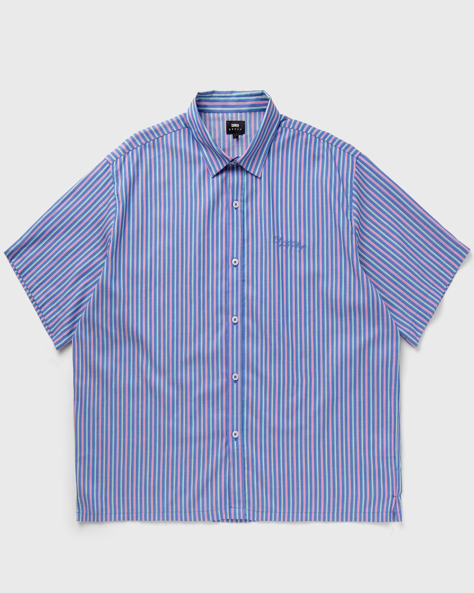 Edwin Toledo Shirt SS men Shortsleeves blue in Größe:L von Edwin