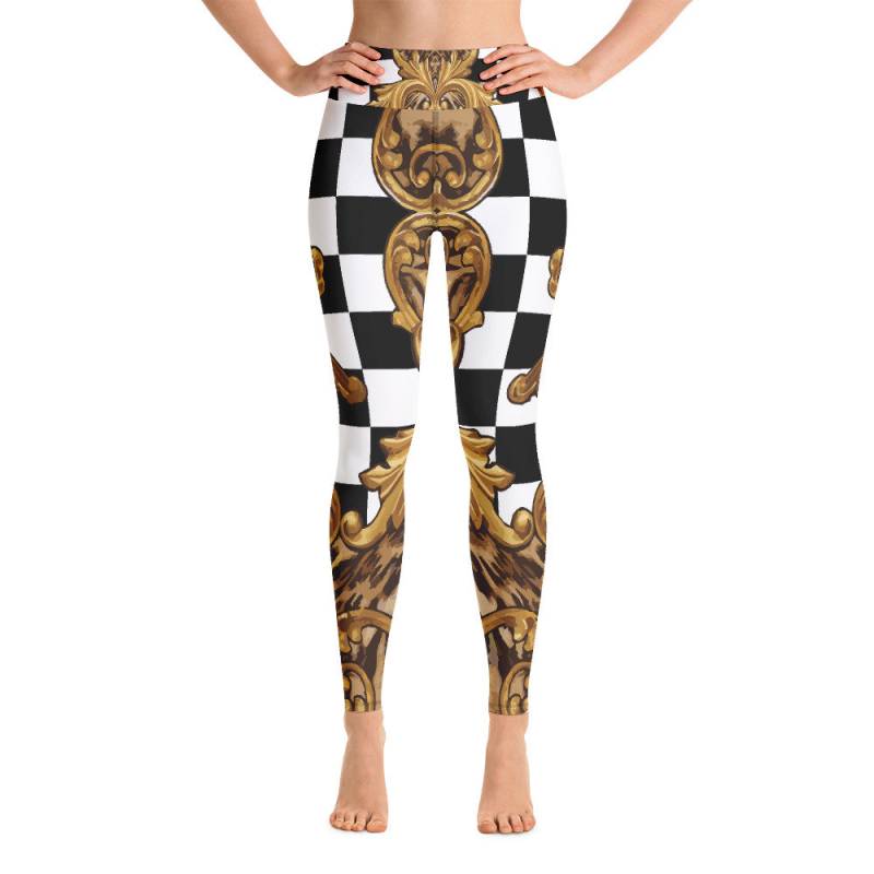 Leggings Mit Hoher Taille Für Damen - Bedruckt Kariert Gold Grafik Gedruckt Designer Yoga-Hose Workout Athletisch Laufsport Sport Leggings Mit Hoher Taille Für Damen - Bedruckt Kariert Gold Grafik Gedruckt Designer Yoga-Hose Workout Athletisch Laufsport Sport von EdwinVonholyLtd