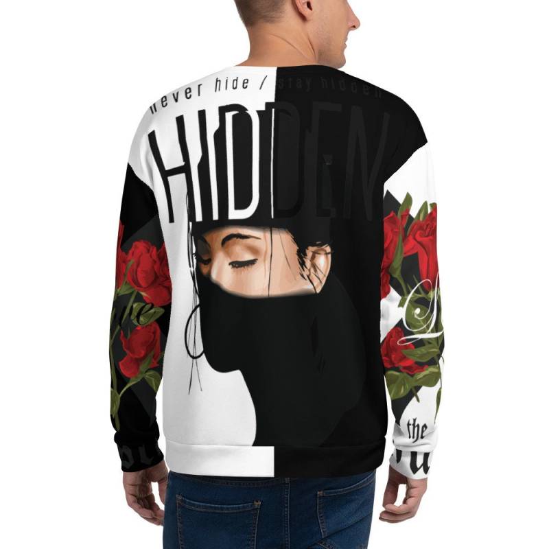 Sweatshirt - Weiß Schwarz Unisex Damen Herren Pullover Grafisch Bedruckt Designer Streetwear Style Cool Mit Spruch von EdwinVonholyLtd